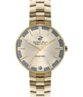 BEVERLY HILLS POLO CLUB Diamond Gold Stainless Steel Bracelet