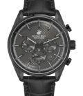BEVERLY HILLS POLO CLUB Black Leather Strap