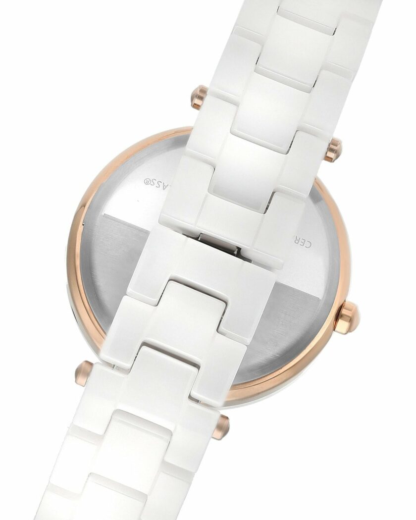 BEVERLY HILLS POLO CLUB Ladies Crystals White Ceramic Bracelet - Image 3