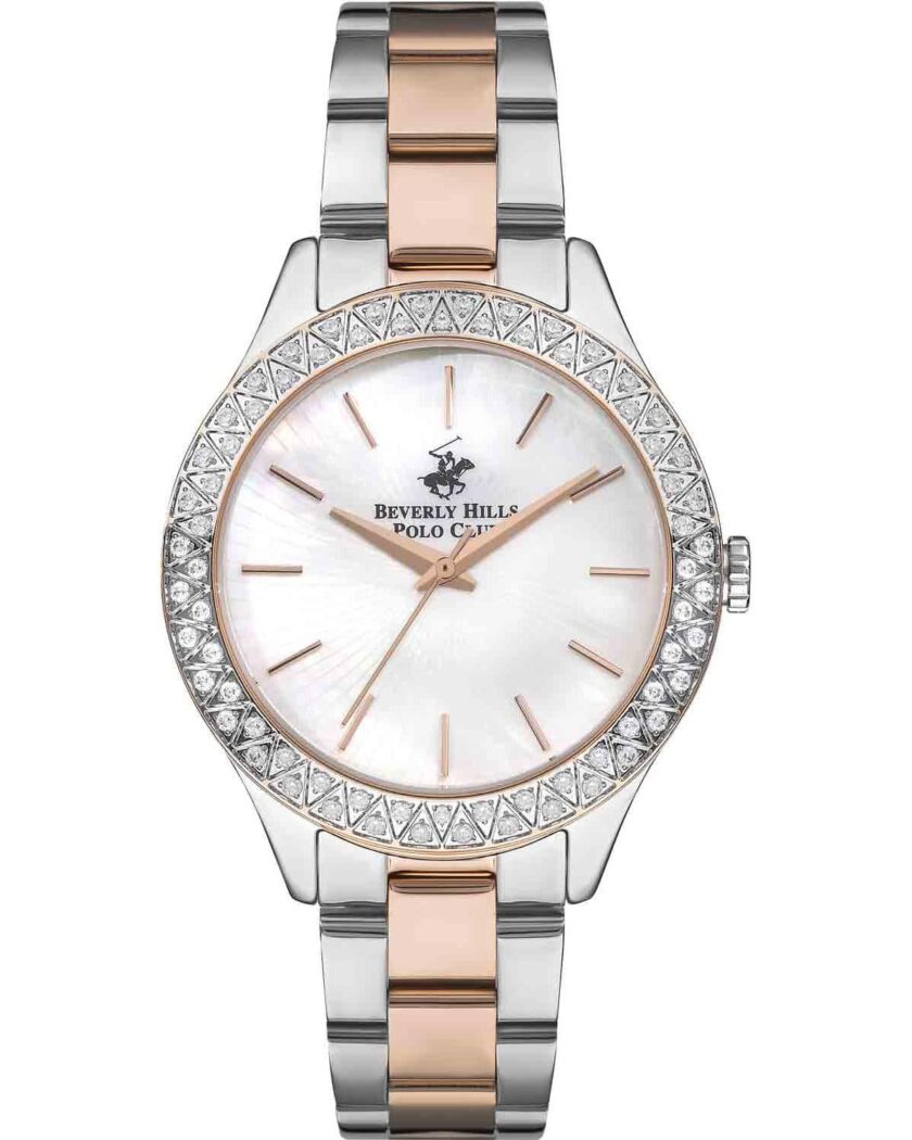 BEVERLY HILLS POLO CLUB Crystals Two Tone Stainless Steel Bracelet