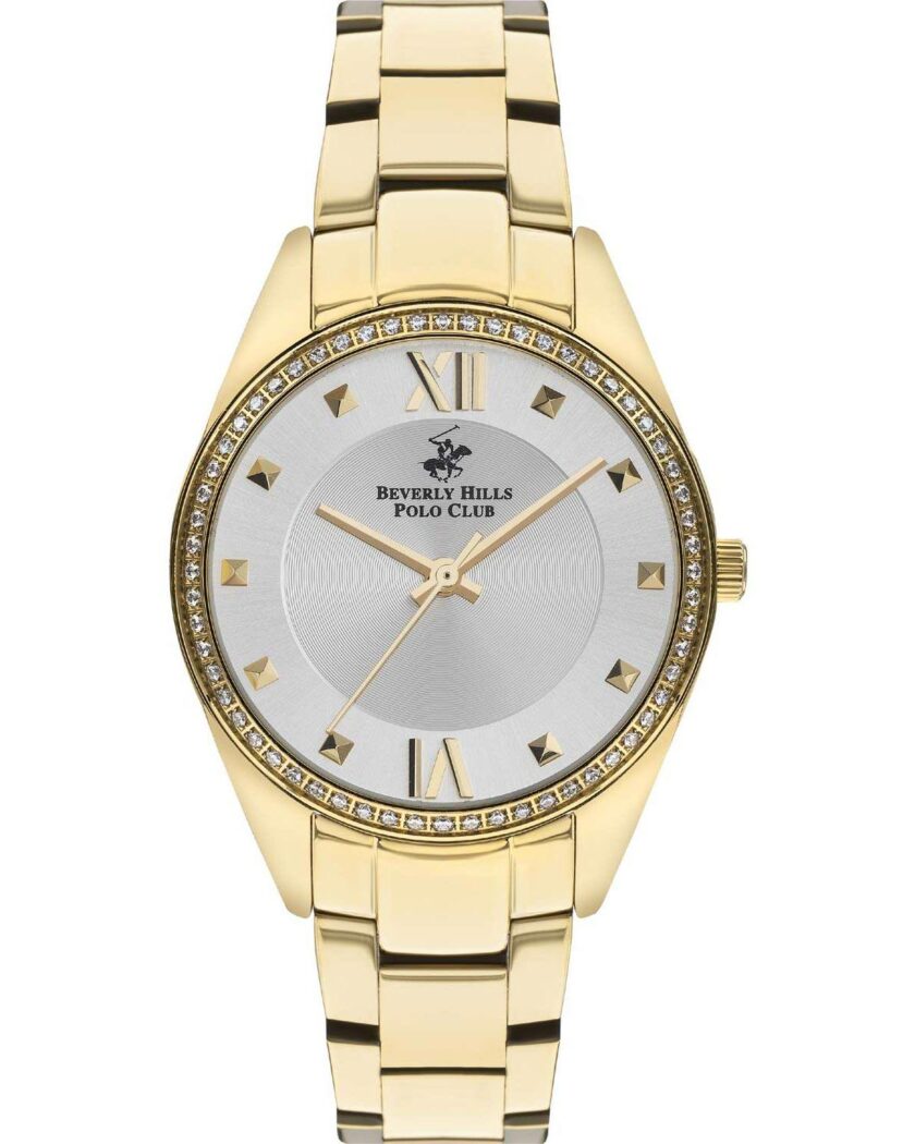 BEVERLY HILLS POLO CLUB Crystals Gold Stainless Steel Bracelet