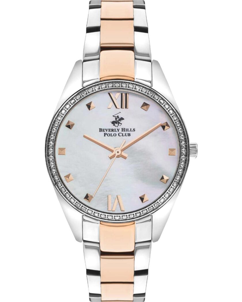 BEVERLY HILLS POLO CLUB Crystals Two Tone Stainless Steel Bracelet