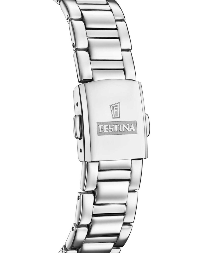 FESTINA Crystals Solar Silver Stainless Steel Bracelet - Image 2