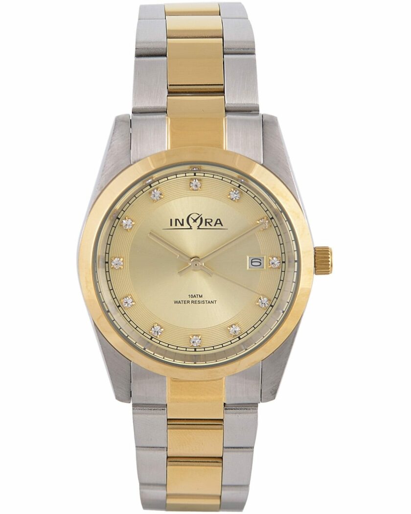 INORA Ladies Crystals Two Tone Stainless Steel Bracelet
