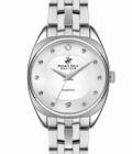 BEVERLY HILLS POLO CLUB Crystals Silver Stainless Steel Bracelet