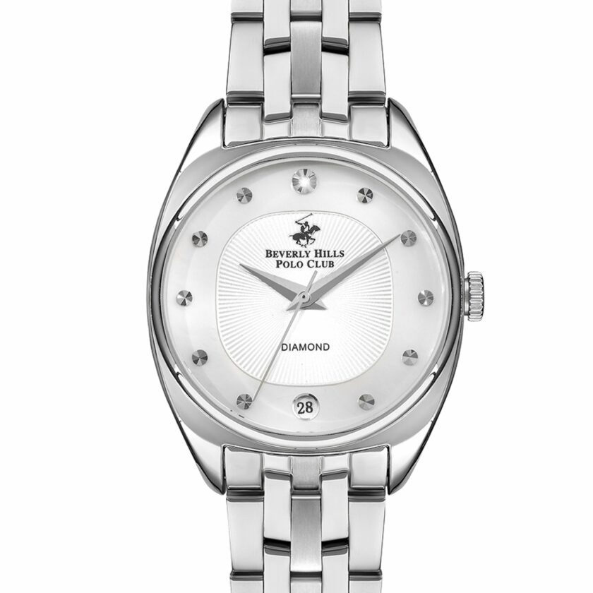 BEVERLY HILLS POLO CLUB Crystals Silver Stainless Steel Bracelet