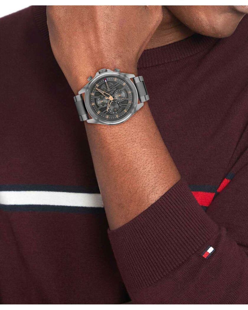 TOMMY HILFIGER Sport Grey Stainless Steel Bracelet - Image 3