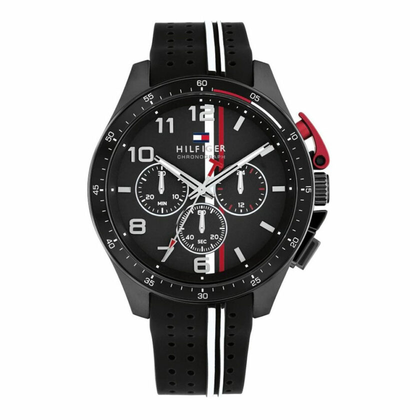Tommy Hilfiger Black Rubber Strap